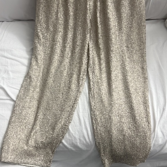 Sequinned Flowy Pant Trouser - Picture 3 of 3